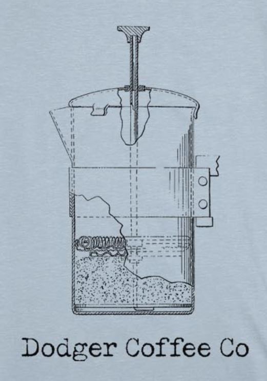 Close up logo French Press dodger