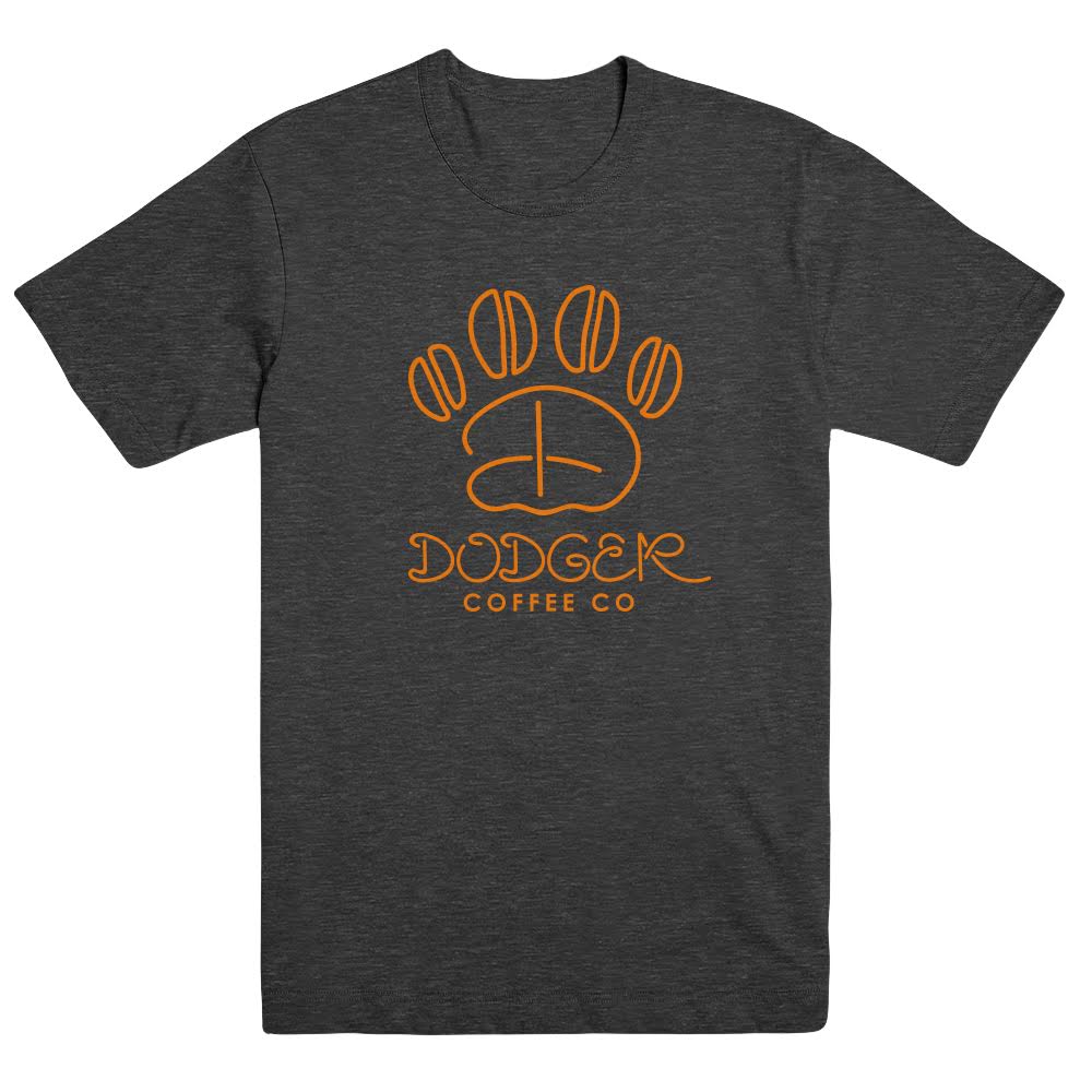 Grey Short sleeve dodger orange logo t-shirt