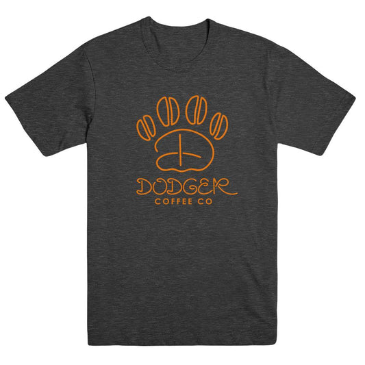 Grey Short sleeve dodger orange logo t-shirt